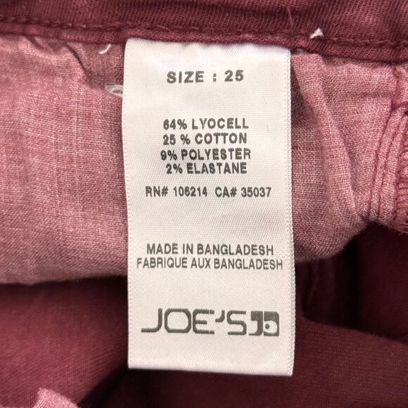 Women's JOE'S Low-Rise Skinny Jeans Pants in Maroon - Size: 25 - Picture 4 of 4